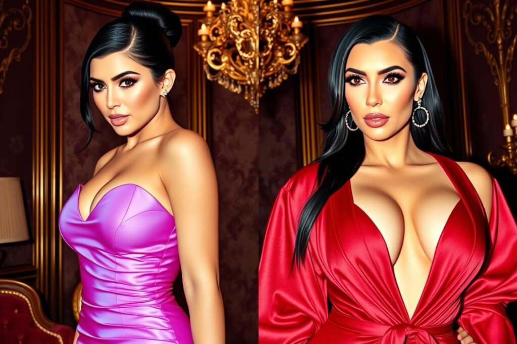 kylie jenner vs kim kardashian comparison